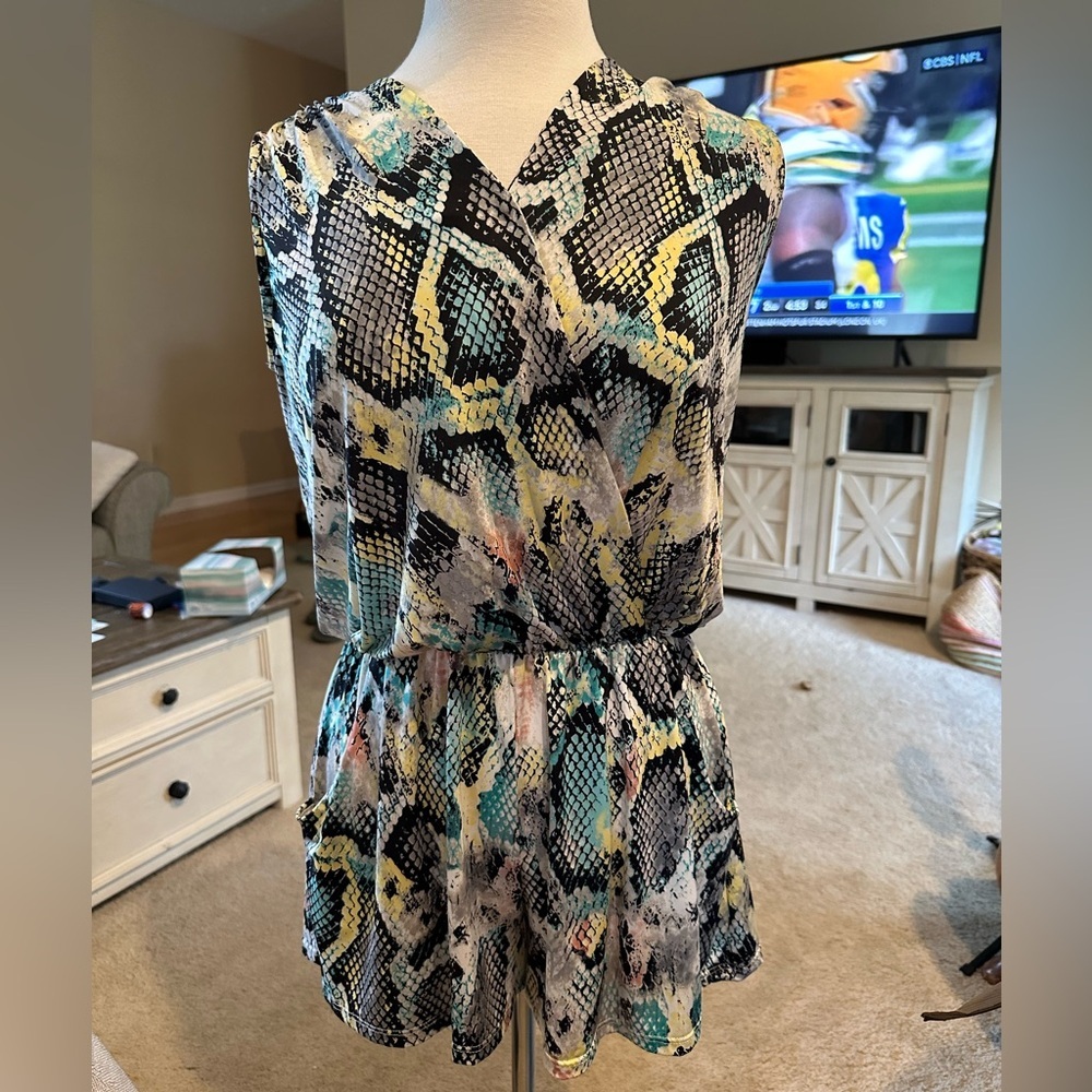 NWT Ariella snake print romper